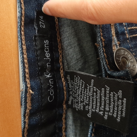 Women's Calvin Klein Flare Jeans Low Waist Size 27 - Picture 4 of 13